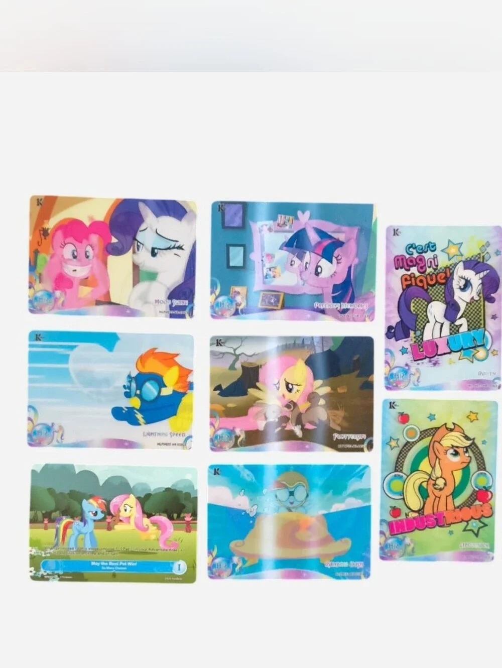 My Little Pony Collectible Trading Card Set - Pink, Yellow, Blue, Purple